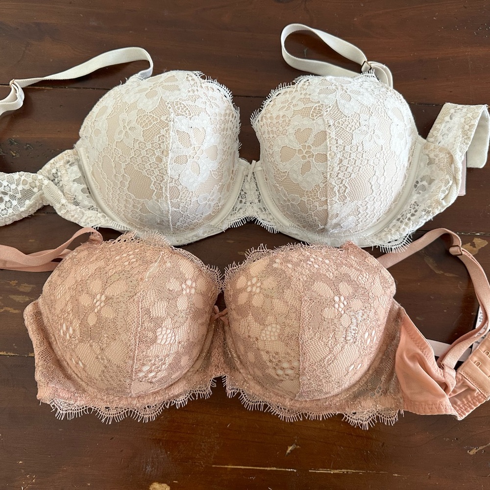 Two Victoria’s Secret Dream Angels Lace Bras